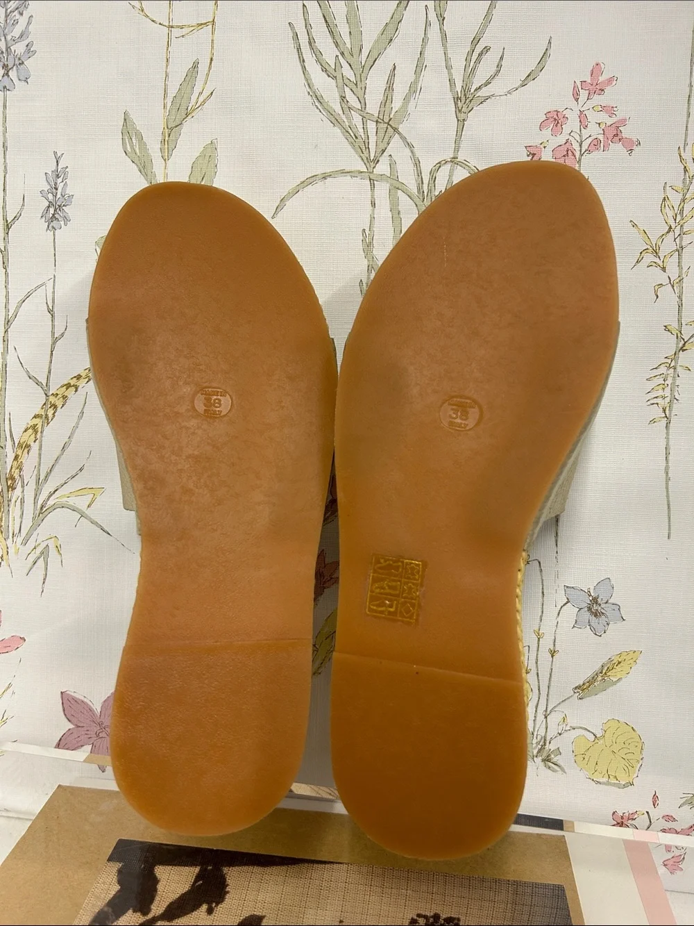 Johnny Was Metallic Gold Platform Slide Sandals